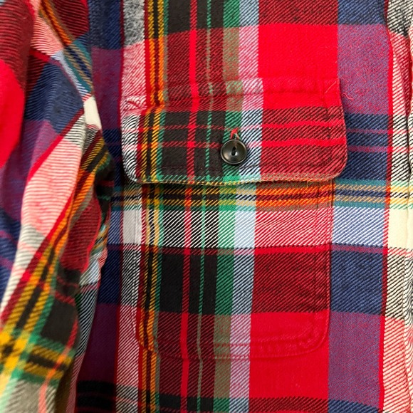 VTG Polo Ralph Lauren Men's M Red Plaid Heavy Flannel Shirt Work Skiing Hiking - Picture 4 of 12